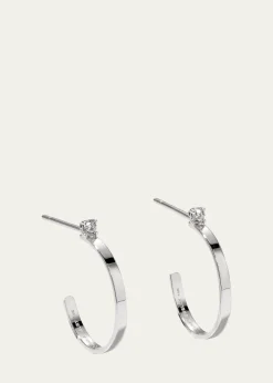 Lana14K Gold Solo Diamond Hoop Earrings