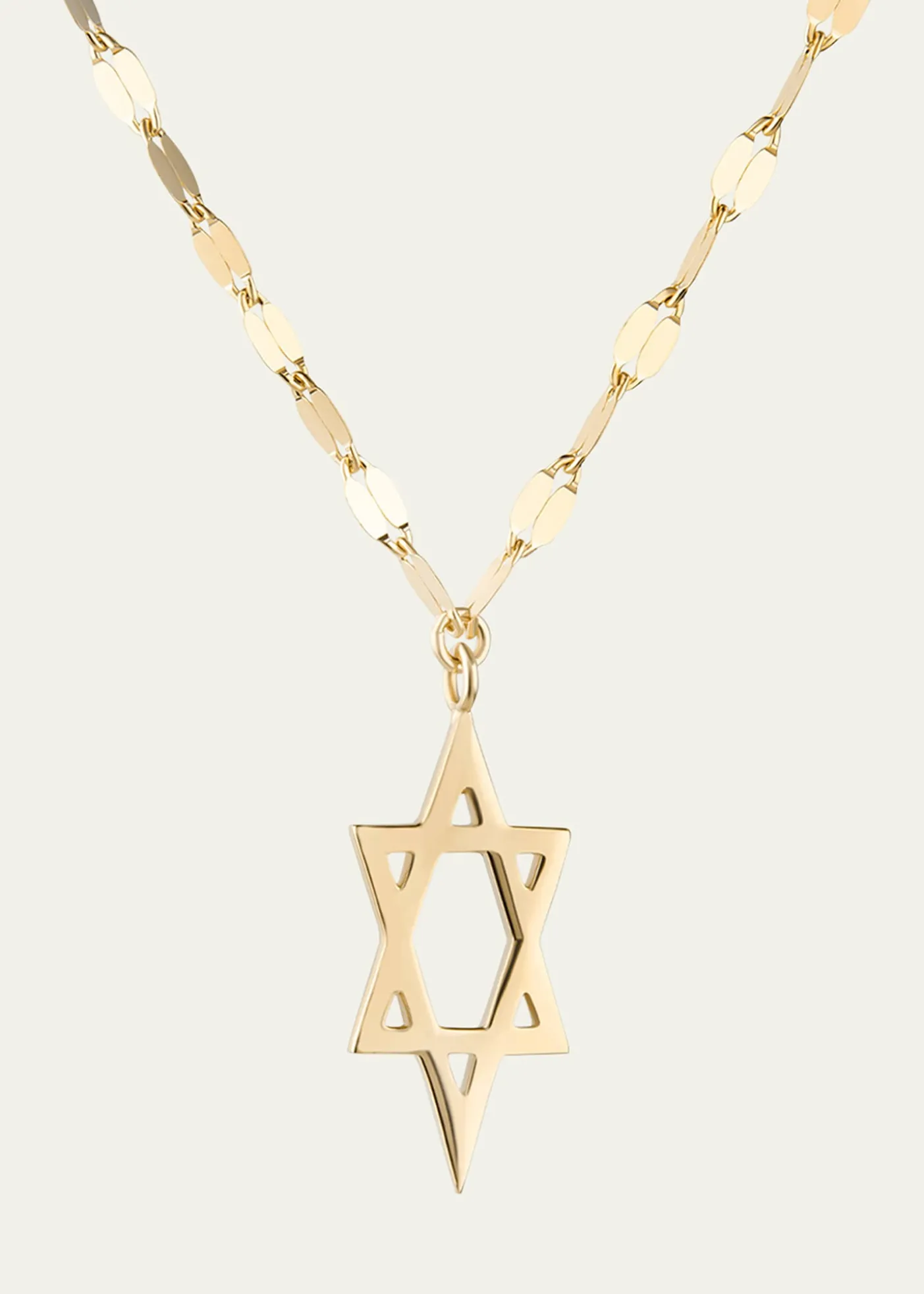 Lana14K Gold Star of David Charm Necklace with Jump Ring, 16-18"L