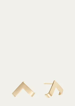 Lana14K Gold Wrapped V Cuff Earrings