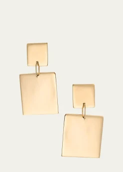 Lana14K Yellow Gold Double Square Dangle Earrings