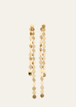 Lana14K Yellow Gold Laser Disc Linear Earrings
