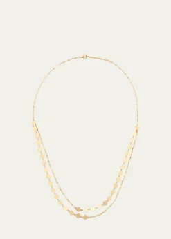 Lana14K Yellow Gold Laser Kite Blake Chain Double-Strand Necklace, 18"L
