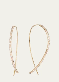 Lana14K Yellow Gold Mega Flawless Upside Down Diamond Hoop Earrings, 50mm