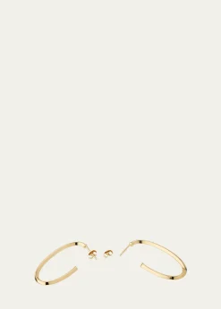 Lana14K Yellow Gold Thin Oval Hoop Earrings