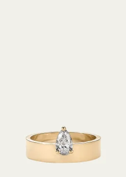 LanaMega Pear-Shape Diamond Wide Band Ring