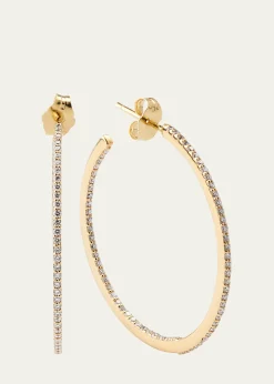 Lana32mm 14K Gold Flawless Diamond Hoops Earrings
