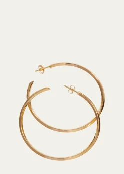 Lana45mm 14K Gold Thin Pointed Royale Hoops