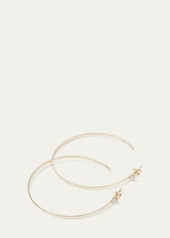LanaSunrise 14k Gold & Diamond Hoop Earrings