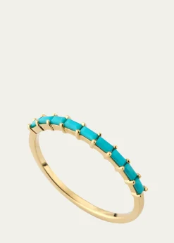 LanaTurquoise Baguette Stackable Ring