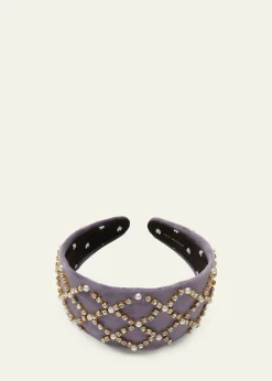 Lele SadoughiBrigitte Embellished Velvet Headband