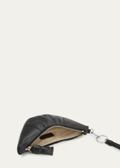 LEMAIREMen's Leather Croissant Crossbody Coin Purse