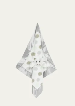 Little GiraffeLittle Giraffe Dotted Plush Baby Blanky, Silver