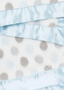 Little GiraffeLuxe Dot Printed Plush Baby Blanket