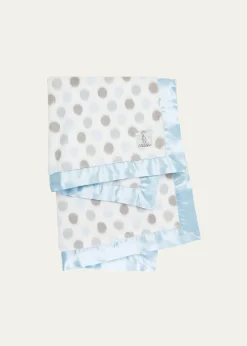 Little GiraffeLuxe Dot Printed Plush Baby Blanket