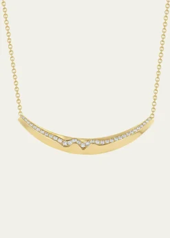 Lizzie Mandler Fine Jewelry18K Yellow Gold Cable Chain Necklace with Pave Diamond Liquid Gold Slider