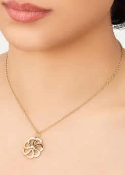 L. Klein18k Gold Flora Diamond Pendant Necklace