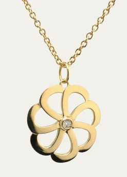 L. Klein18k Gold Flora Diamond Pendant Necklace