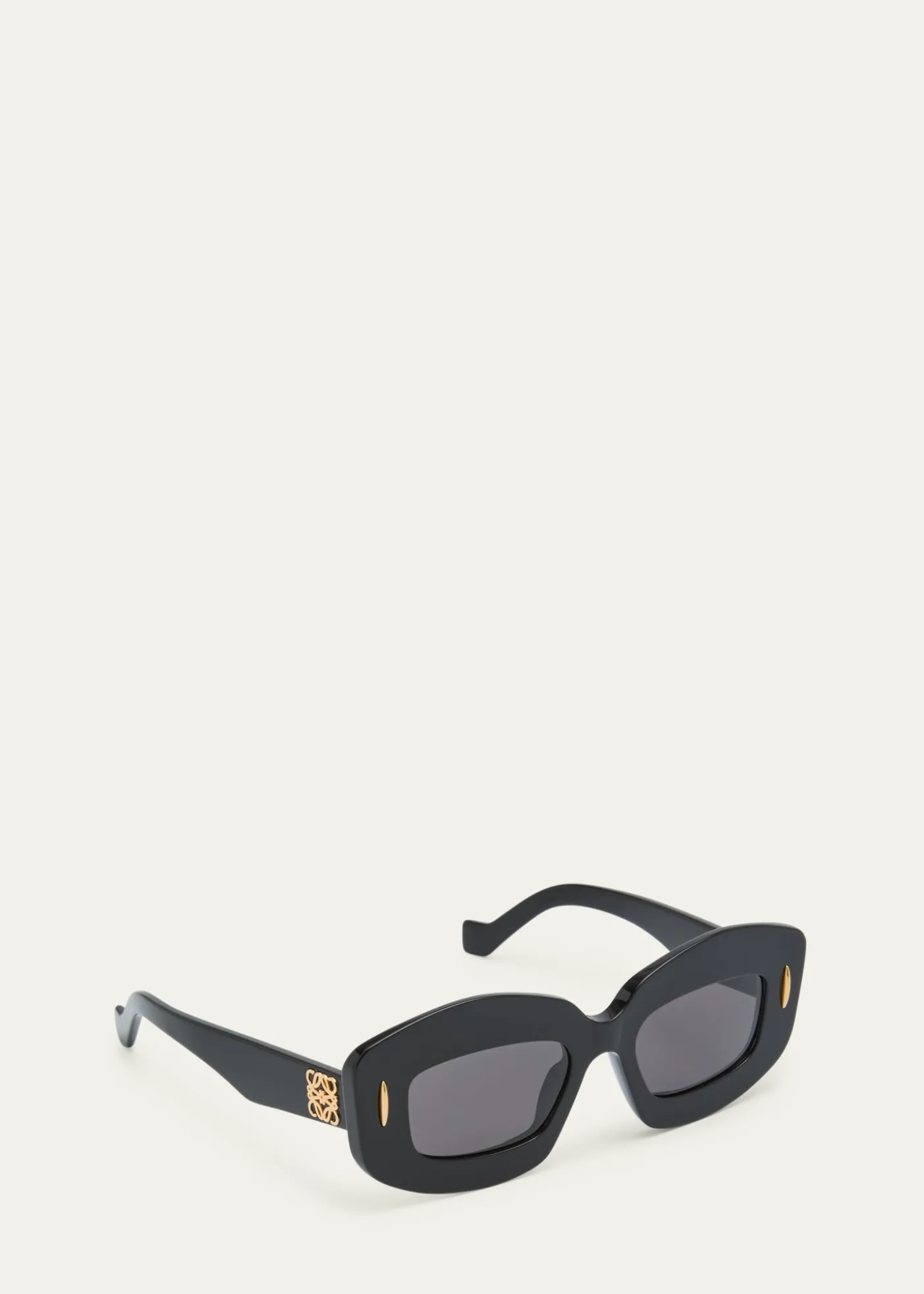 LoeweMen's Anagram Acetate-Nylon Rectangle Sunglasses