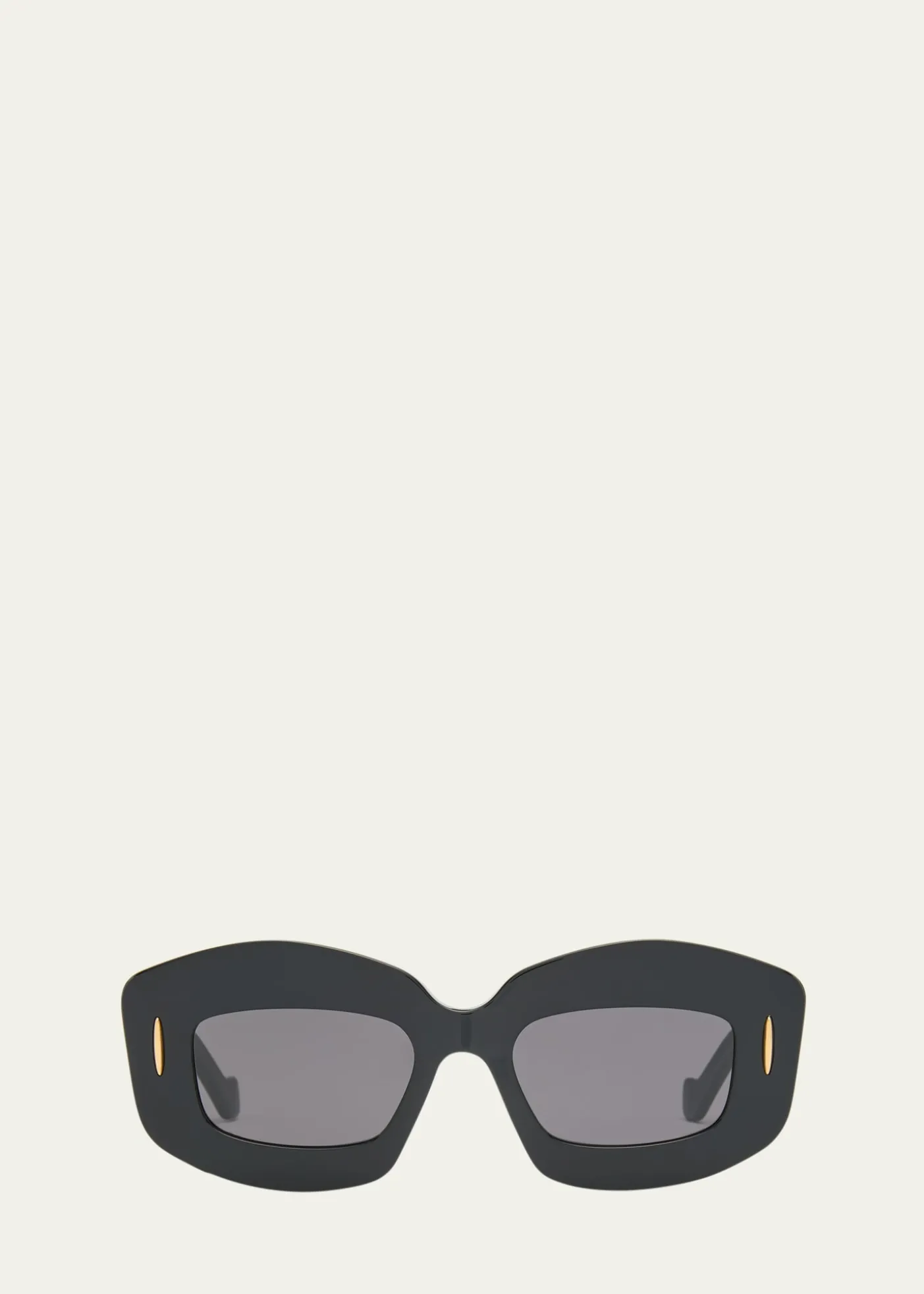 LoeweMen's Anagram Acetate-Nylon Rectangle Sunglasses