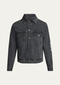 LoeweMen's Anagram Elbow Trucker Jacket