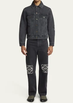 LoeweMen's Anagram Elbow Trucker Jacket