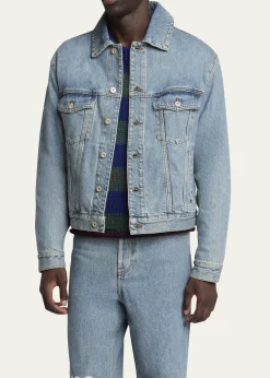 LoeweMen's Anagram Elbow Trucker Jacket