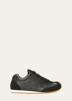 LoeweMen's Ballet Runner 2.0 Leather and Suede Low-Top Sneakers