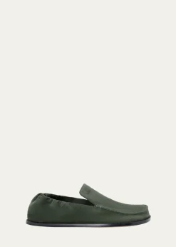 LoeweMen's Flex Suede Moc-Toe Loafers