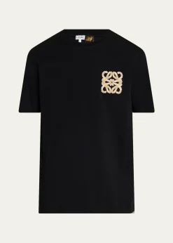 LoeweMen's Flocked Anagram Logo Jersey T-Shirt