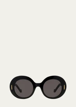 LoeweOval Acetate Sunglasses W/ Anagram