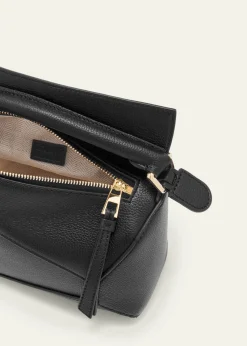 LoewePuzzle Edge Mini Top-Handle Bag in Grain Leather