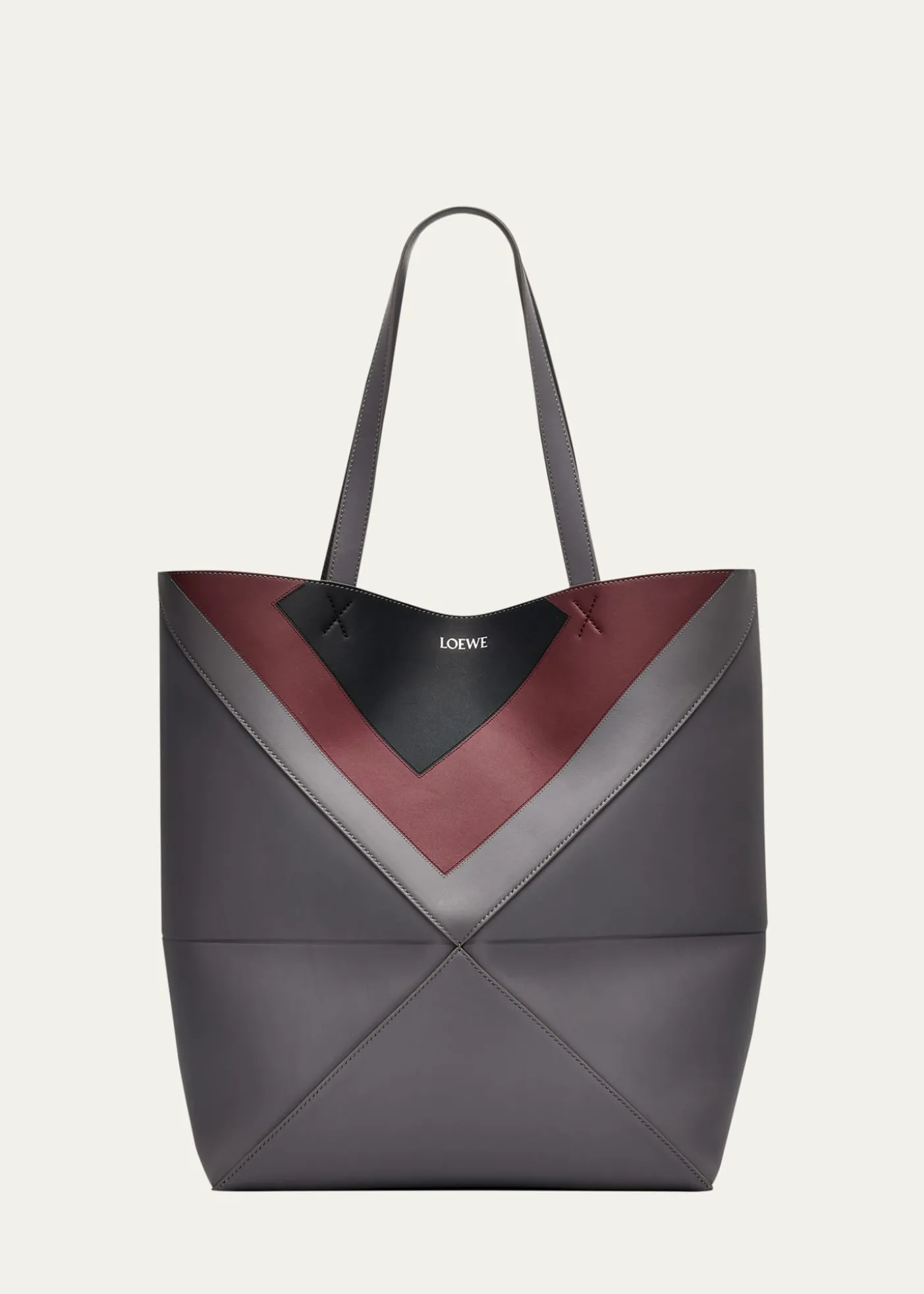 Loewex Albers Men's Puzzle Fold Tote Bag in Nappa Leather