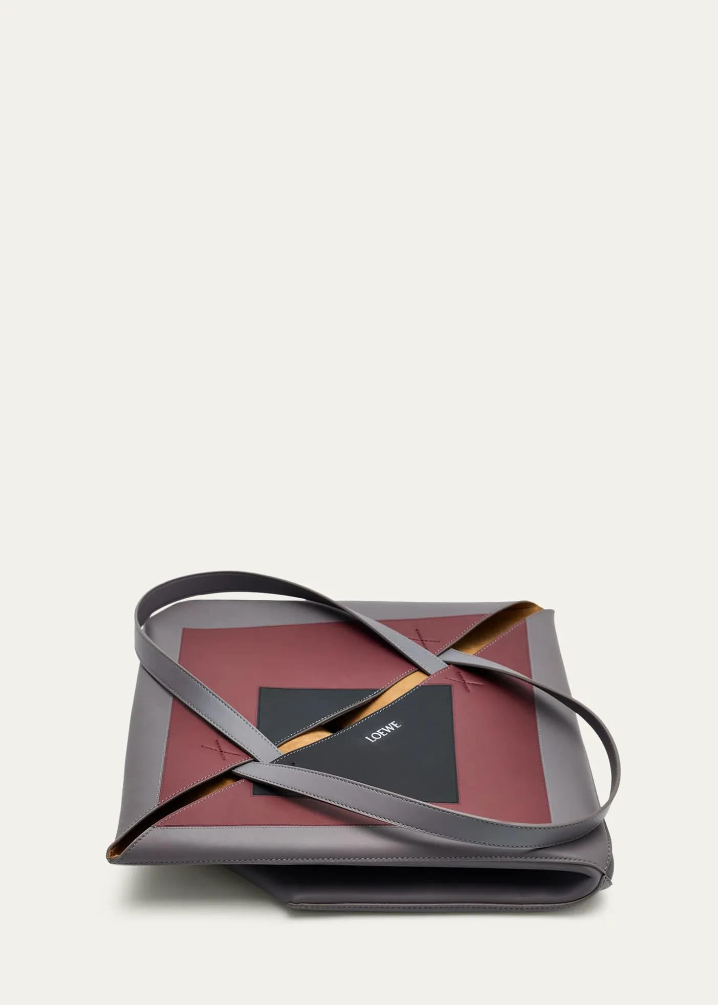 Loewex Albers Men's Puzzle Fold Tote Bag in Nappa Leather
