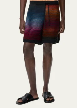 Loewex Paula's Ibiza Men's Multi-Stripe Knit Shorts