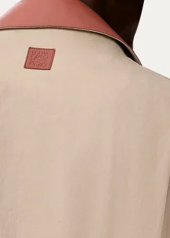 Loewex Paula's Ibiza Men's Washed Cotton Leather-Collar Shirt Jacket