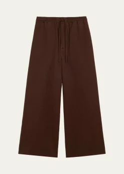 Loewex Paula's Ibiza Men's Washed Satin Wide-Leg Drawstring Pants