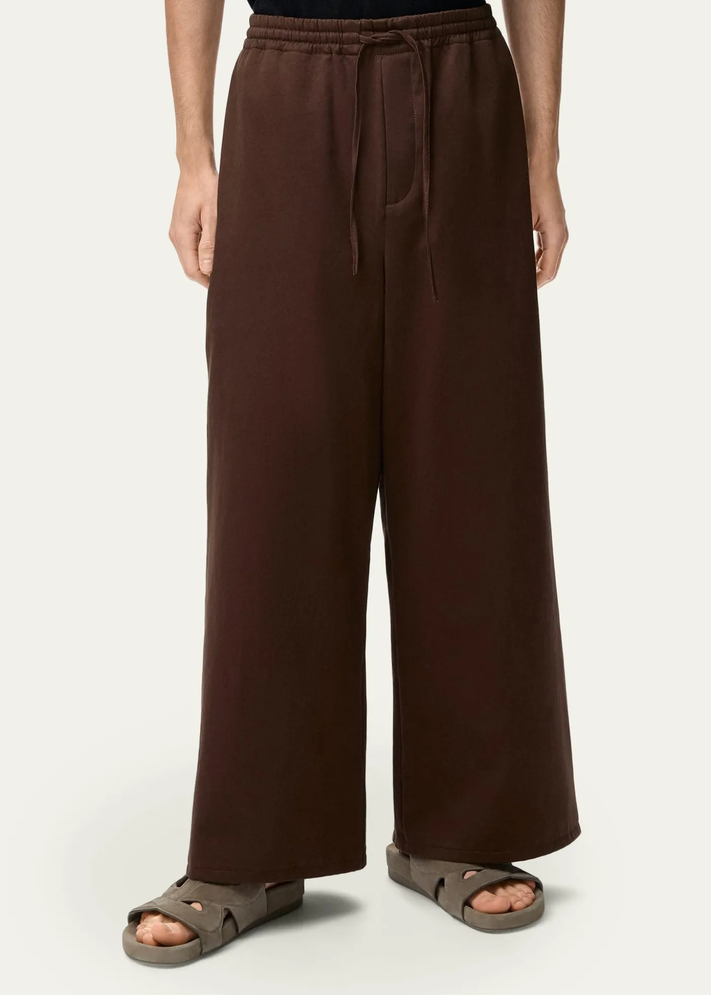 Loewex Paula's Ibiza Men's Washed Satin Wide-Leg Drawstring Pants
