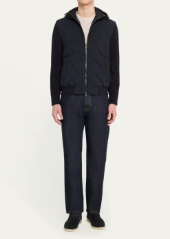 Loro PianaMen's Ampay Hooded Bomber Jacket