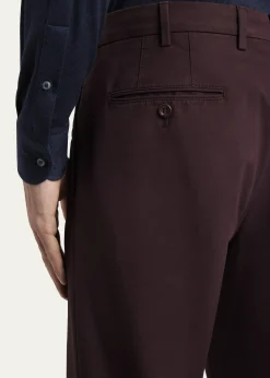 Loro PianaMen's Carlo Hyannis Straight Cotton Trousers
