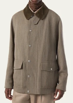 Loro PianaMen's Eiger Wool and Linen Field Jacket