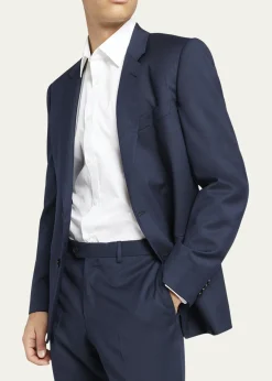 Loro PianaMen's Modern-Fit Wool Herringbone Suit