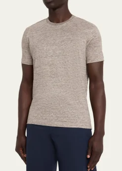 Loro PianaMen's Sam Linen Crewneck T-Shirt