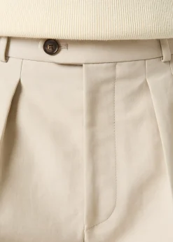 Loro PianaMen's Stafford Double-Pleated Straight Leg Trousers