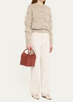 Loro PianaBale Leather Top-Handle Bag