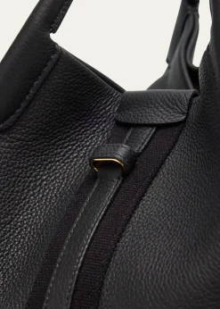 Loro PianaLarge Bale Fine-Grain Leather Bag