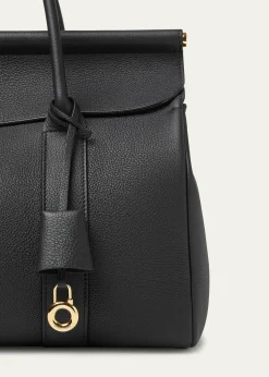 Loro PianaLoom 32 Grained Leather Top-Handle Bag