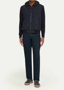 Loro PianaMen's Ampay Quilted Microfiber Bomber Jacket