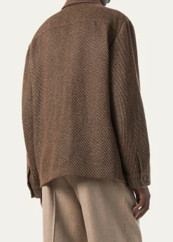 Loro PianaMen's Andover Cannete Flap-Pocket Caban Jacket