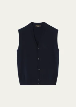 Loro PianaMen's Baby Cashmere Knit Classic-Fit Vest