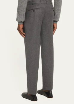 Loro PianaMen's Carlo Cashmere Flannel Trousers